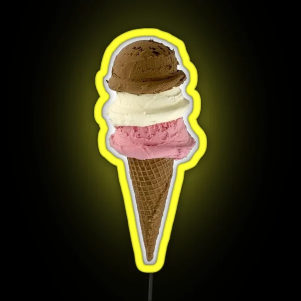 Neapolitan Ice Cream RGB Neon Sign