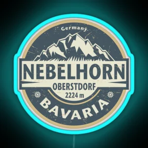 Nebelhorn Oberstdorf Bavaria Germany RGB Neon Sign