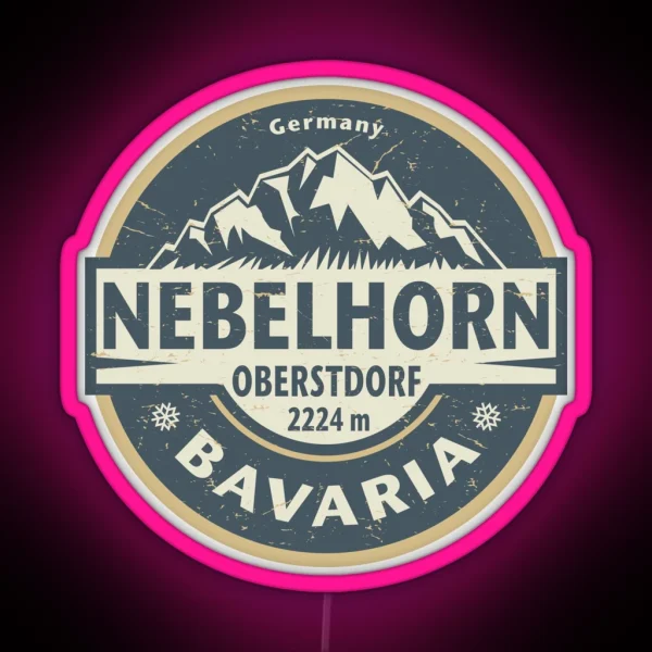 Nebelhorn Oberstdorf Bavaria Germany RGB Neon Sign