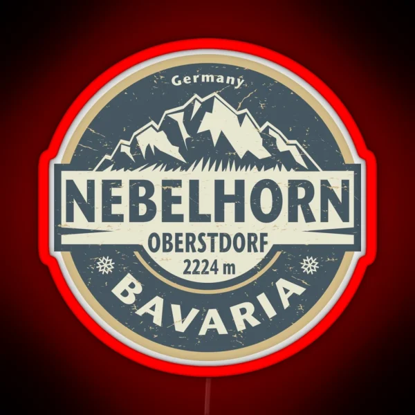 Nebelhorn Oberstdorf Bavaria Germany RGB Neon Sign