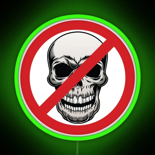 Necromancer Prohibition Sign RGB Neon Sign