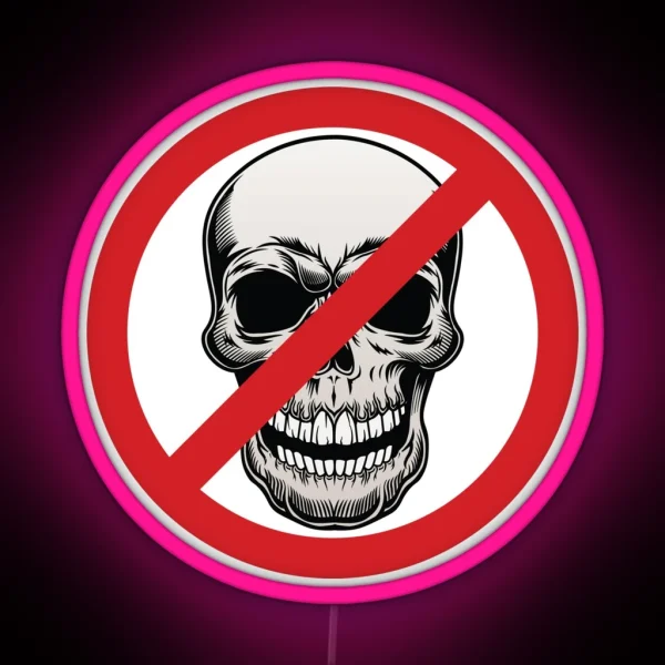 Necromancer Prohibition Sign RGB Neon Sign