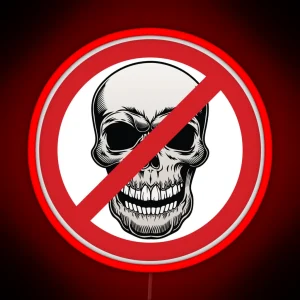 Necromancer Prohibition Sign RGB Neon Sign