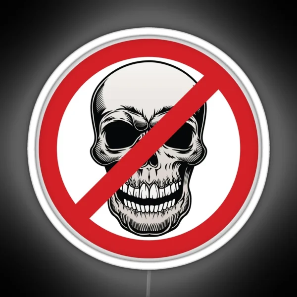 Necromancer Prohibition Sign RGB Neon Sign