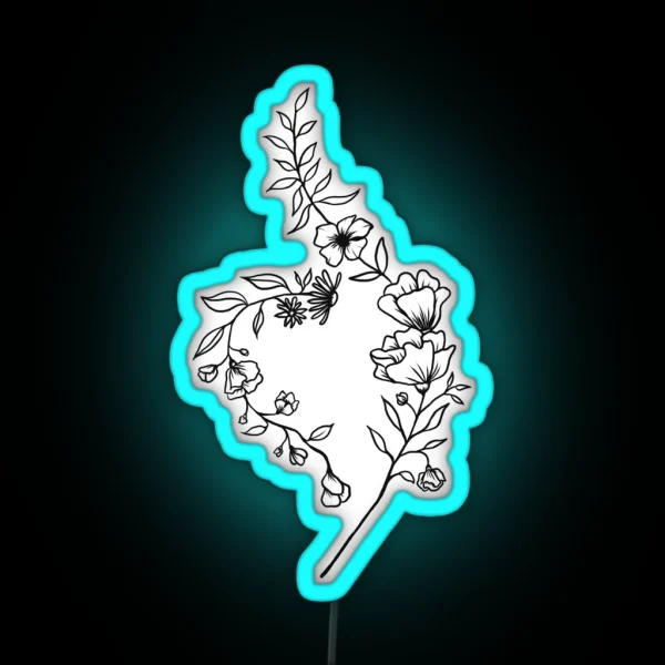 NEDA Symbol Flower RGB Neon Sign