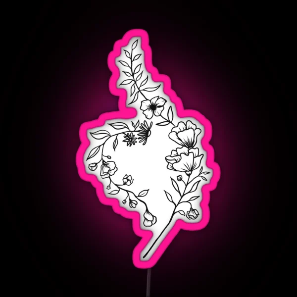 NEDA Symbol Flower RGB Neon Sign