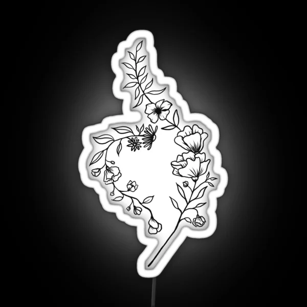 NEDA Symbol Flower RGB Neon Sign