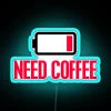 Neon Coffee Sign, Bright LED Letters Read 'Need Coffee' Glow