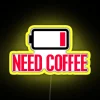 RGB LED Coffee Neon Sign with Bright Colorful Glowing Design