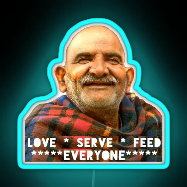 Neem Karoli Baba Ji RGB Neon Sign