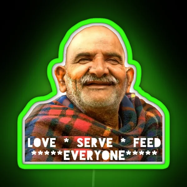 Neem Karoli Baba Ji RGB Neon Sign