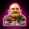 Vibrant RGB LED light art decorative shrine for Neem Karoli Baba