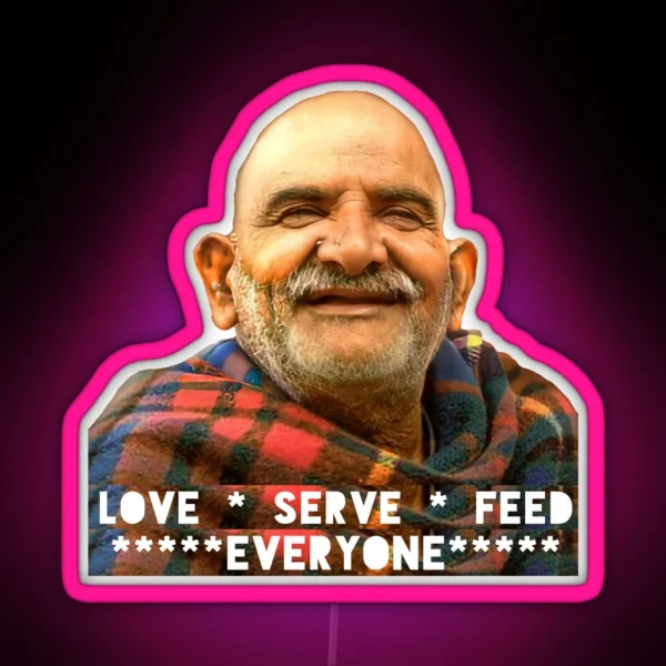 Neem Karoli Baba Ji RGB Neon Sign