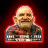 Authentic Neem Karoli Baba Ji Inspiration Illuminated LED Sign Decoration