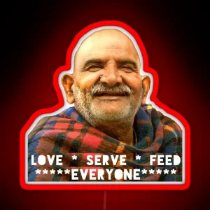 Neem Karoli Baba Ji RGB Neon Sign