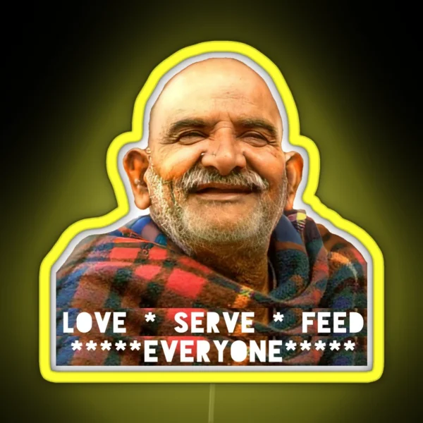 Neem Karoli Baba Ji RGB Neon Sign