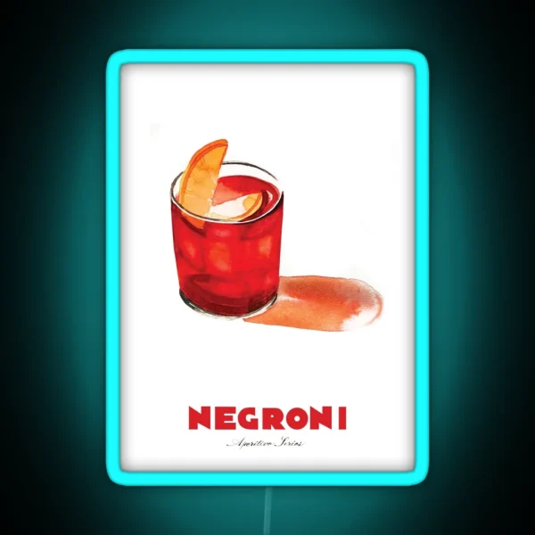 Negroni Cocktail RGB Neon Sign