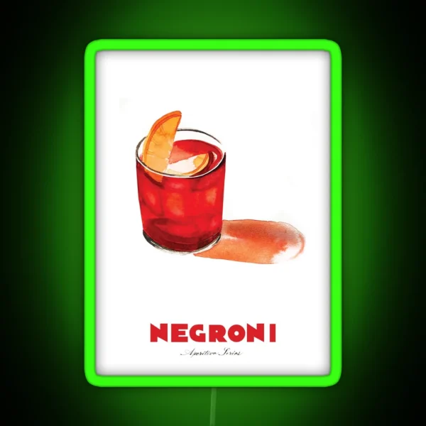 Negroni Cocktail RGB Neon Sign