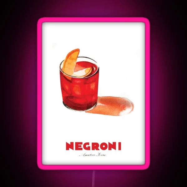 Negroni Cocktail RGB Neon Sign