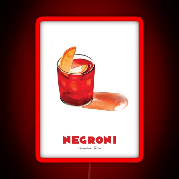 Negroni Cocktail RGB Neon Sign