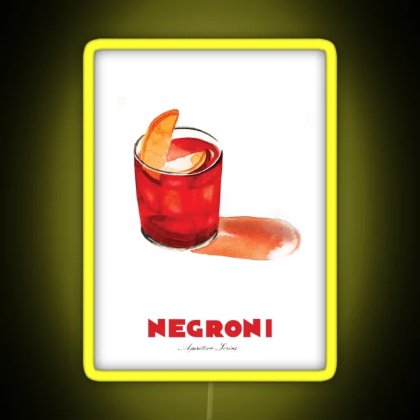 Negroni Cocktail RGB Neon Sign