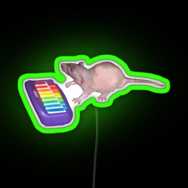 Neil Banging Out The Tunes RGB Neon Sign