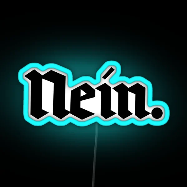Nein Black Text RGB Neon Sign