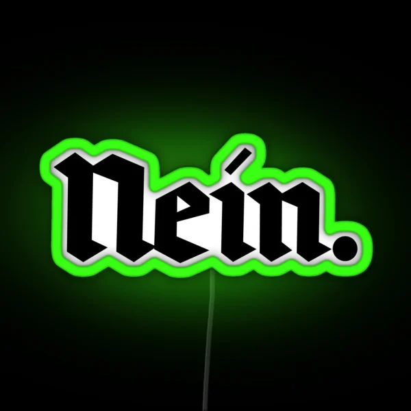 Nein Black Text RGB Neon Sign