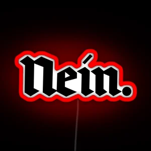 Nein Black Text RGB Neon Sign