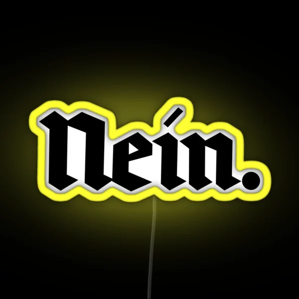 Nein Black Text RGB Neon Sign