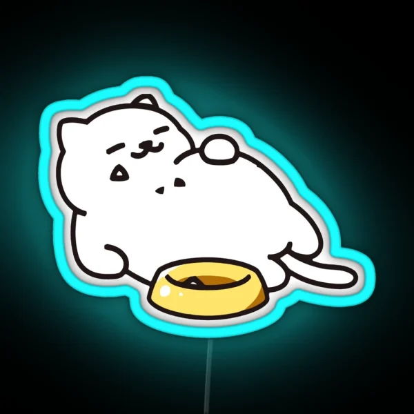 Neko Atsume Tubbs Cat RGB Neon Sign