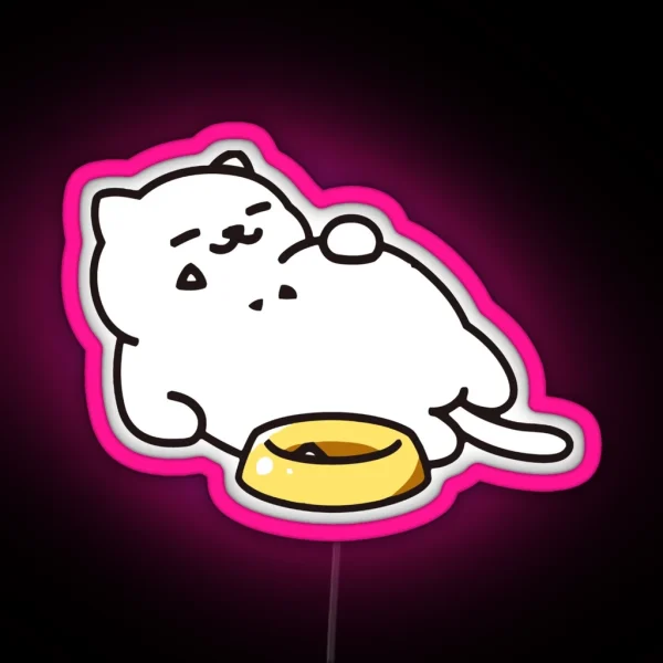 Neko Atsume Tubbs Cat RGB Neon Sign