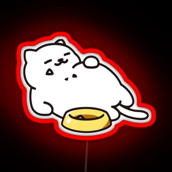 Neko Atsume Tubbs Cat RGB Neon Sign