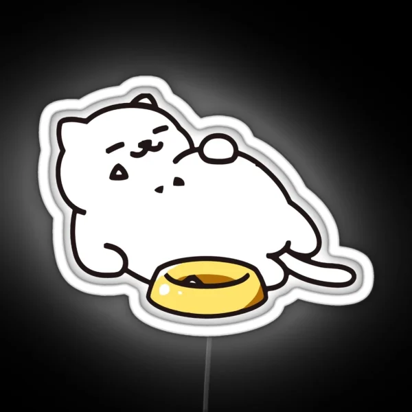 Neko Atsume Tubbs Cat RGB Neon Sign