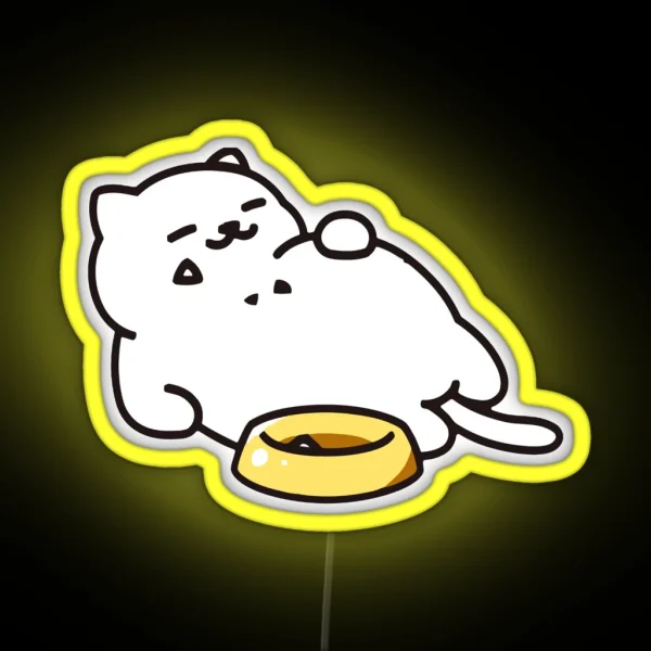 Neko Atsume Tubbs Cat RGB Neon Sign