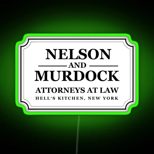 Nelson And Murdock Logo RGB Neon Sign