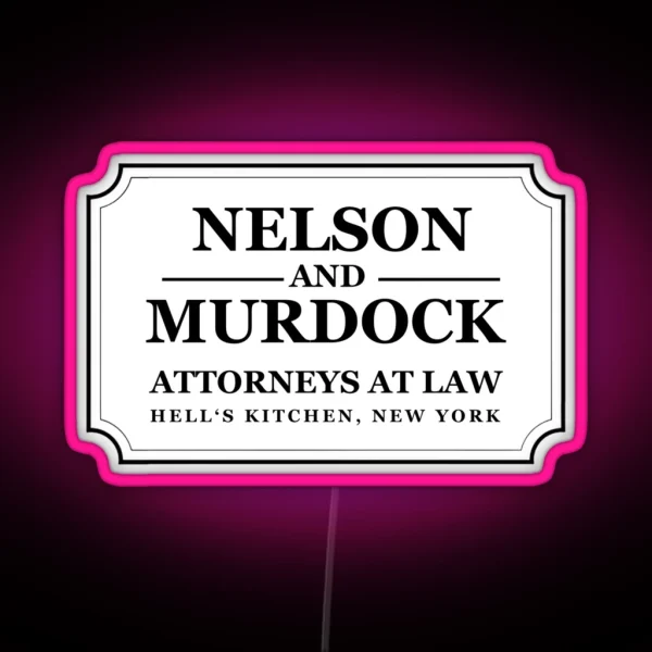 Nelson And Murdock Logo RGB Neon Sign