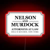 Iconic Law Firm Logo Neon Sign in Vibrant RGB Colors