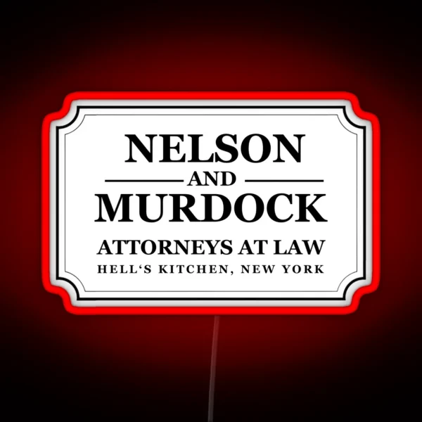 Nelson And Murdock Logo RGB Neon Sign