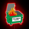 Economic disaster warning sign, neo liberal policies gone up in flames
