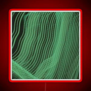 Neon Green Wavy Light Lines RGB Neon Sign