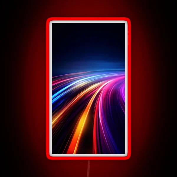 Neon Light Trails RGB Neon Sign