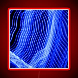 Neon Light Wavy Lines Blue RGB Neon Sign