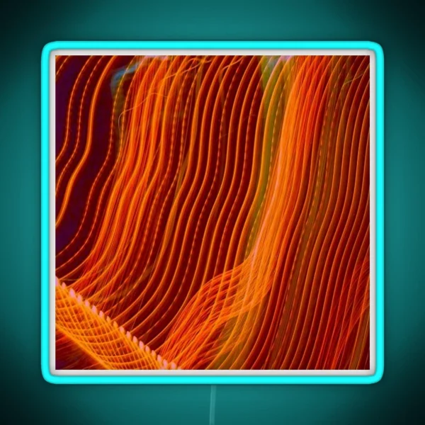 Neon Light Wavy Lines Red RGB Neon Sign
