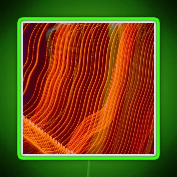 Neon Light Wavy Lines Red RGB Neon Sign