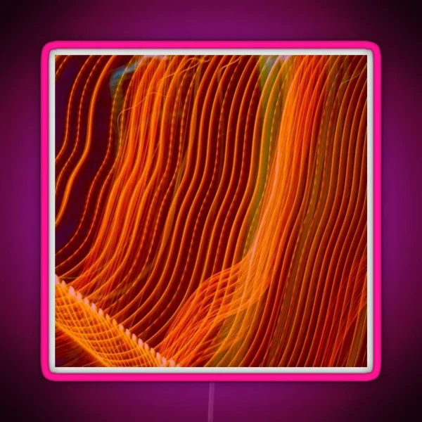 Neon Light Wavy Lines Red RGB Neon Sign