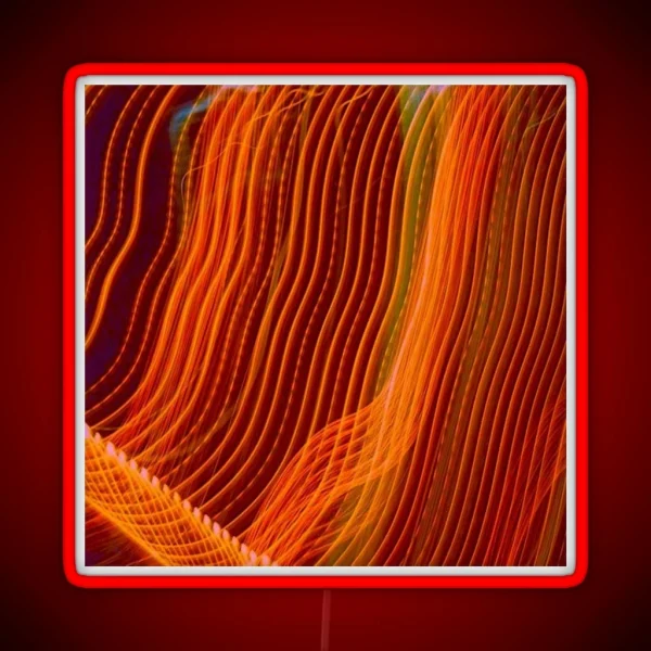 Neon Light Wavy Lines Red RGB Neon Sign