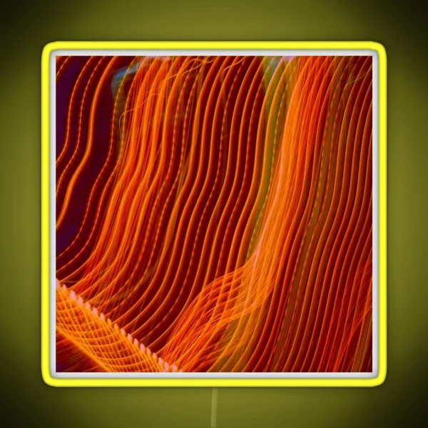 Neon Light Wavy Lines Red RGB Neon Sign