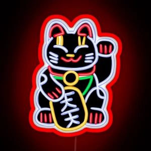 Neon Lucky Cat RGB Neon Sign