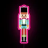 Vibrant Neon Nutcracker Inspired RGB LED Lighted Canvas Wall Decoration Artwork